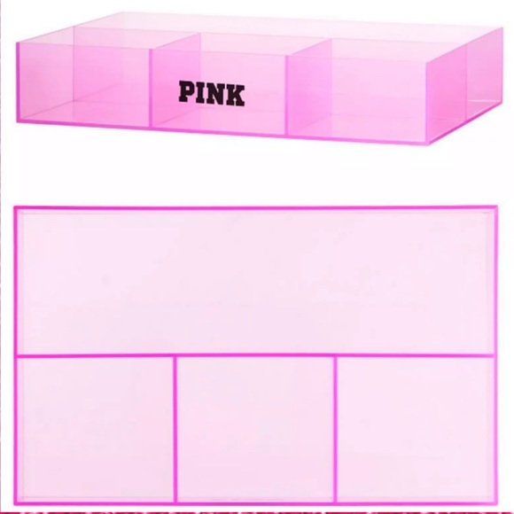 VS PINK Acrylic Makeup Tray Organizer Shelf NEW **SEE DESCRIPTION** - Picture 2 of 5